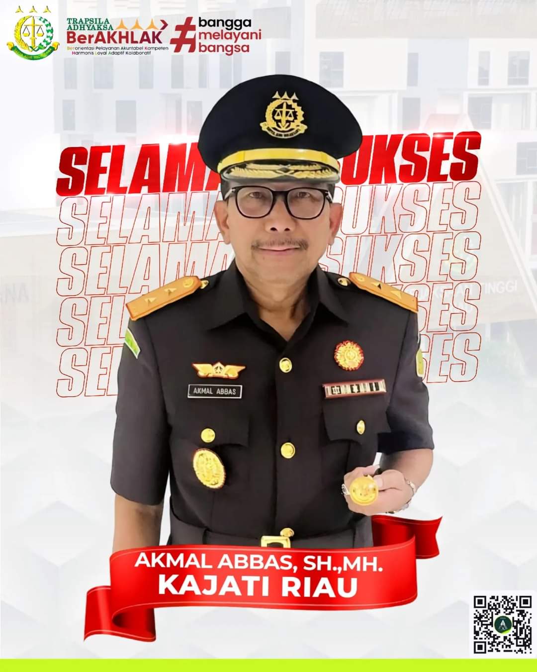 Jaksa Agung Resmi Melantik Akmal Abbas SH MH Selaku Kejati Riau